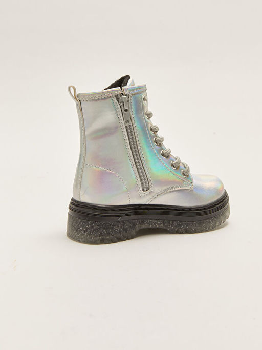 Hologram Detayl? Ba?c?k ve Fermuar Detayl? K?z ?ocuk Bot - Waikiki фото 3