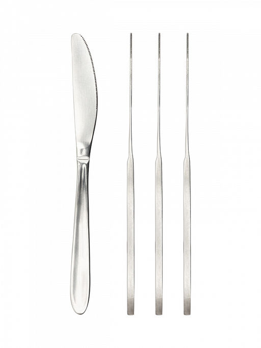 Набор столовых приборов 16 шт. серебро нержавеющая сталь - Lucky фото 5