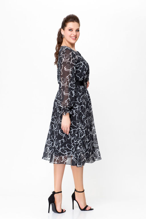 Блуза Swallow 803.2 черный+серебряный узор фото 1104