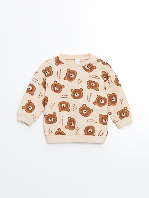 Bisiklet Uzun Kollu Bask?l? Erkek Bebek Sweatshirt ve E?ofman Alt 2li Tak?m - Waikiki фото 2