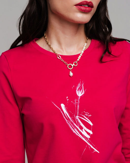 Базовый лонгслив с принтом - Sahar art lab фото 2