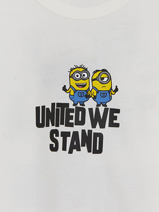 Bisiklet Yaka Minions Bask?l? Erkek ?ocuk Ti??rt