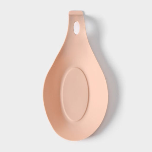 Силиконовая подставка под ложку Доляна «Симпл», 21×10 см, бежевая