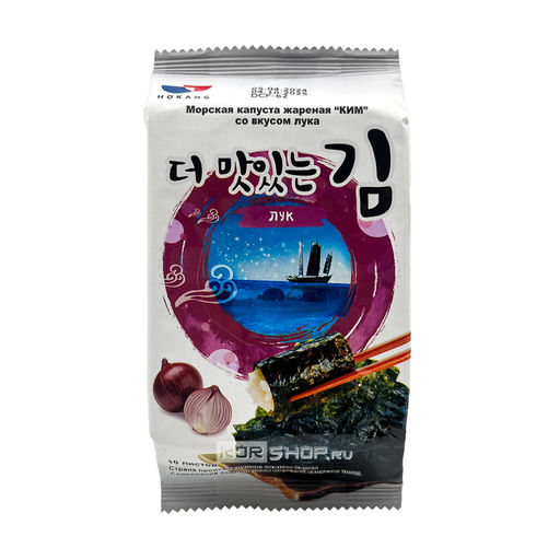 Жареная морская капуста КИМ со вкусом лука Hokang (VCA), Корея, 5 г Акция