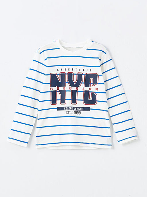 Bisiklet Yaka K?sa Kollu ?izgili Erkek Bebek Ti??rt