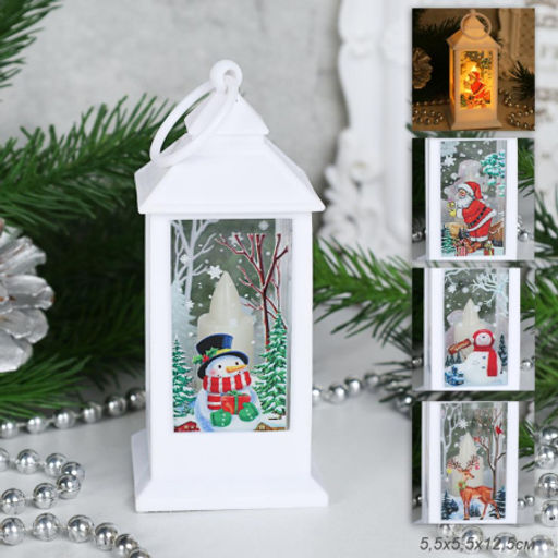 Фонарь светодиодный 13 см / JSFD02white /уп 12/240/новогодний/белый - Галеонтрейд фото 2