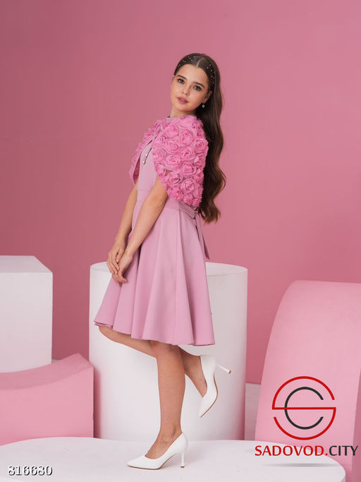 Платье из ткани босс для девочки - Bruno фото 2