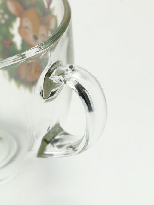 Кружка стеклянная новогодняя Оленёнок, 500 мл