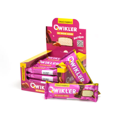 Шоколадный батончик без сахара "QWIKLER" (Квиклер) - Марципан, 1шт.