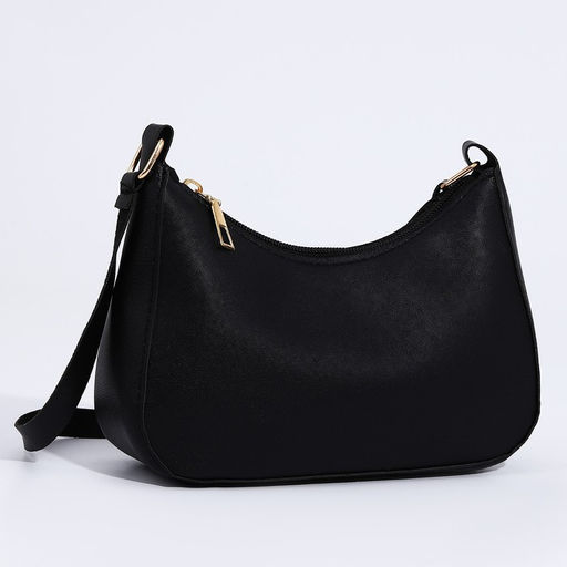 Сумка багет из искусственной кожи,19х15х6.5 см, чёрный цвет - Nazamok фото 4