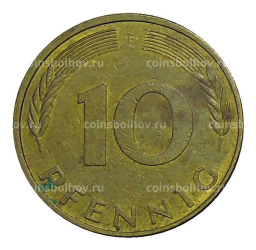 Монета 10 пфеннигов 1995 года F Германия