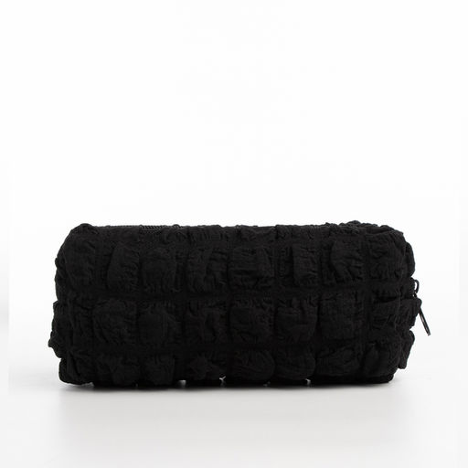 Косметичка на молнии женская, с подкладом, чёрная - Simaland фото 3