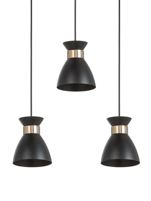 Светильник подвесной TR8469, 3хE27, 60 Вт, 55×13.5×100 см, чёрный