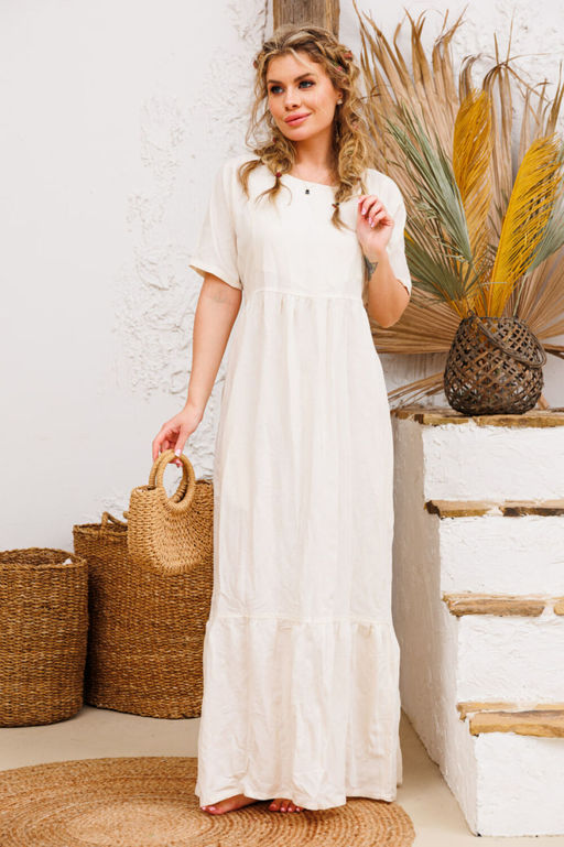 Платье AMORI 9735-Р молоко фото 5