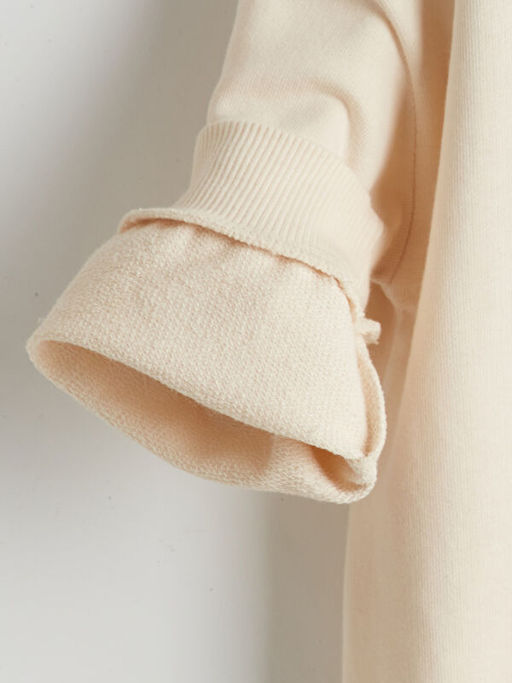 Bisiklet Yaka Ay? Teddy Bask?l? K?z ?ocuk Sweatshirt