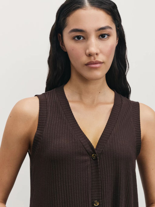 Трикотажный жилет в рубчик / Zarina  фото 7