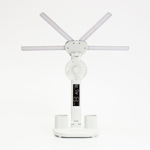 Часы - лампа электронные: календарь, термометр, органайзер, вентилятор, 7 Вт, 3 режима, USB