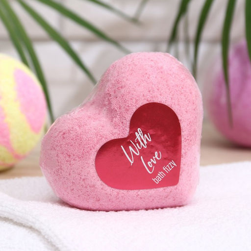 Бомбочка для ванн «Сердце» With love, 130 г