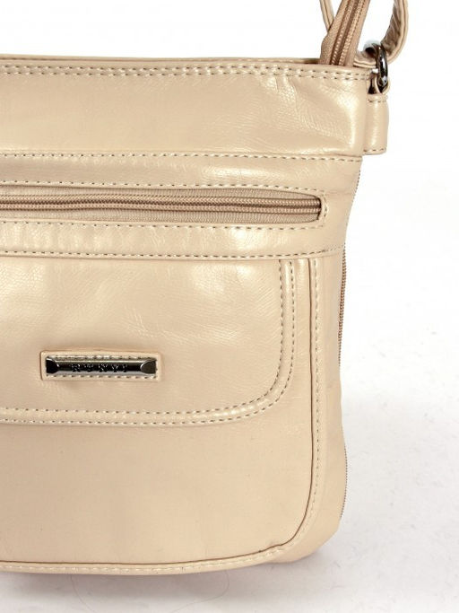 Сумка женская искусственная кожа Guecca-RY 7016, 1отд+карм/пер, плечевой ремень, светло-бежевый SALE 261718 - Adelia фото 9