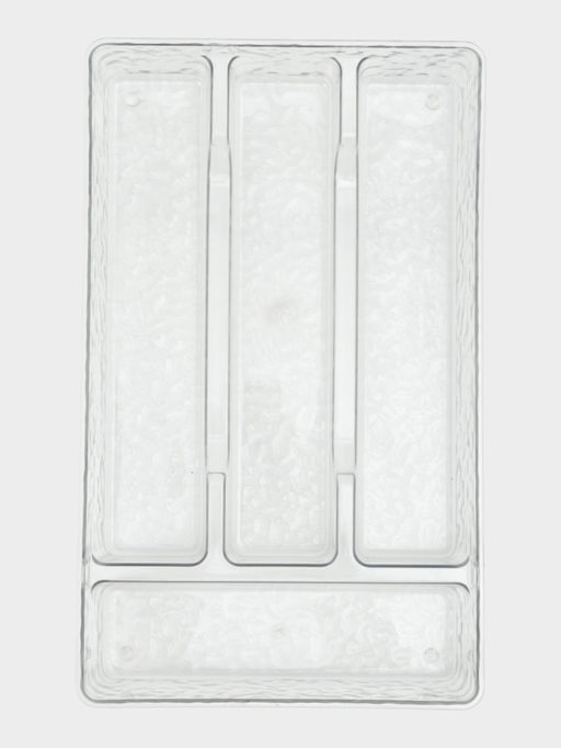 Лоток под столовые приборы "Кристалл", 4 отделений, 29х17х4,5 см, пластик