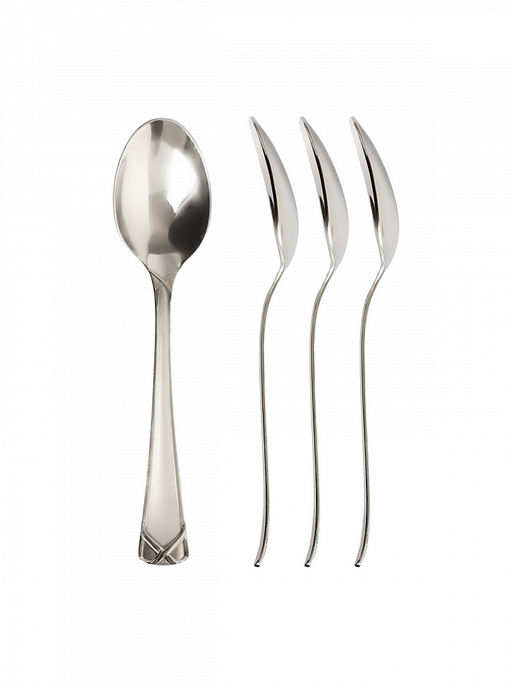 Набор столовых приборов 16 шт. серебро нержавеющая сталь - Lucky фото 3