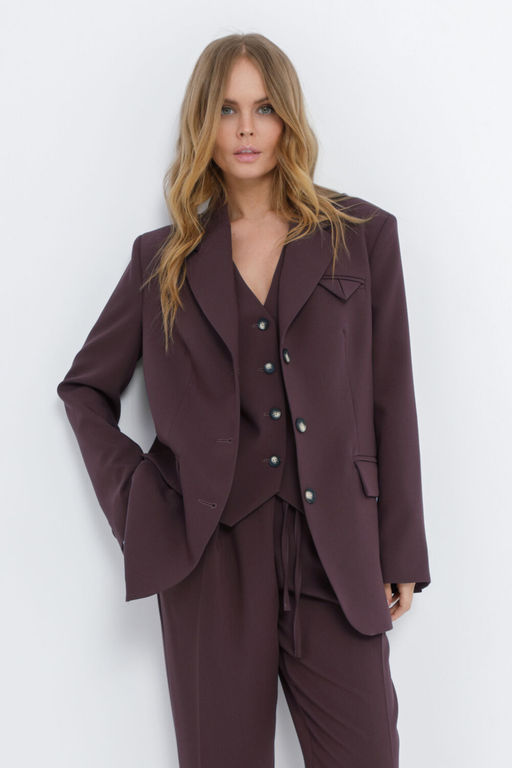 Жакет Pirs 5797 пыльный бургунди фото 4