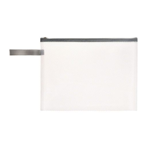 Папка-конверт на молнии формат А4, с ручкой, водоотталкивающая, 350 мкр, серый - Simaland фото 5