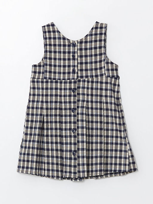 Bisiklet Yaka Ekose Desenli K?z Bebek Elbise - Waikiki фото 3