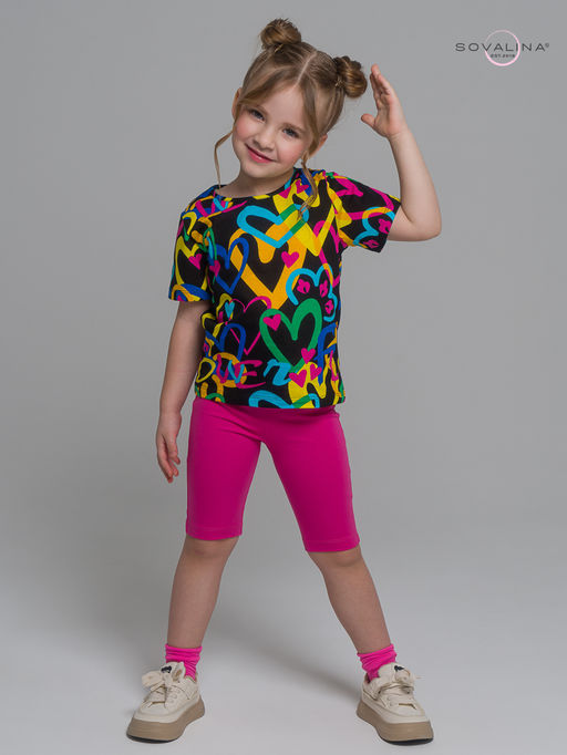 Костюм Актив яркие сердца-фуксия - Sovalina фото 7