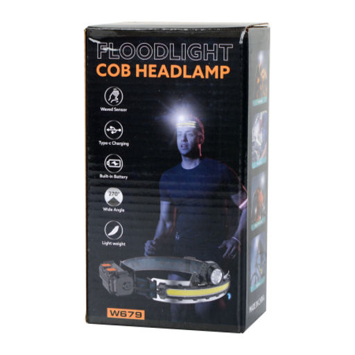 Фонарь налобный спортивный COMIRON OHEAD FLOODLIGHT ABS, IPX5 свет COB 400lm аккум 18650 3.7V 2000 mAh USB Type-C индикатор /уп /50/100/ - ГалеонТрейд фото 6