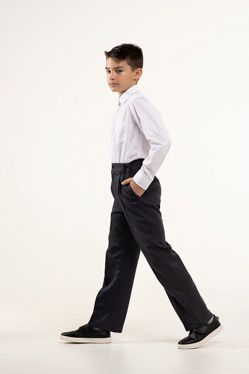 Серые школьные брюки для мальчика Инфанта, модель 0905/5 фото 3