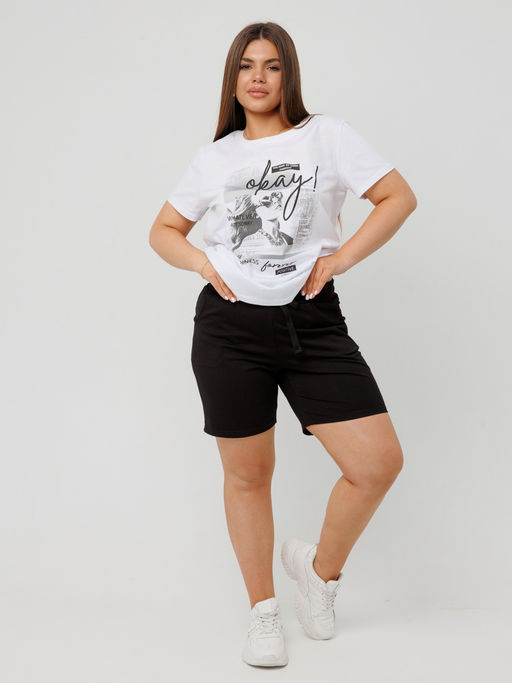 Костюм женский К-226 (кулирка/футер с лайкрой) Голубая