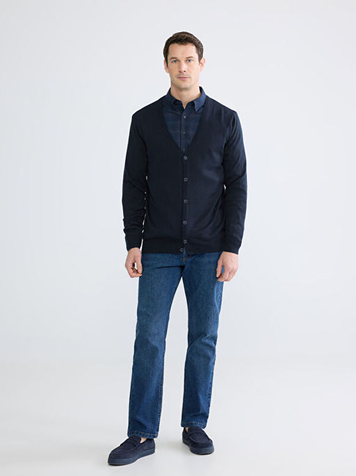 Standart Kal?p V Yaka Erkek Triko H?rka