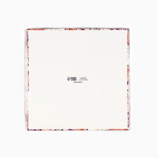 Цена за 5 шт. Коробка под 16 конфет с ячейками Цветы, 19?19?3 см