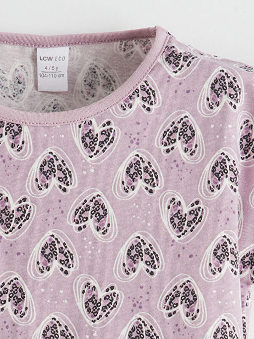 Bisiklet Yaka K?z ?ocuk ?ortlu Pijama Tak?m?