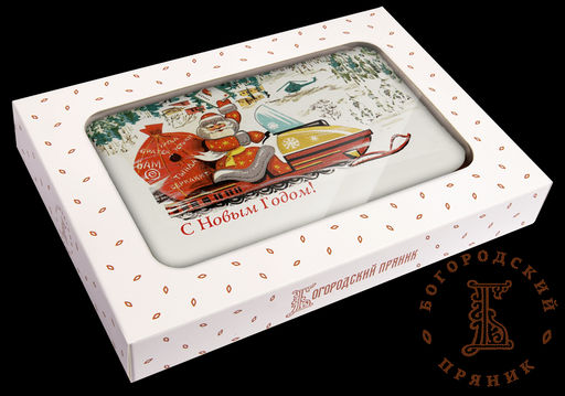 Сувенирные пряники (фотопечать) 170 гр. Новогодняя почта Повидло
