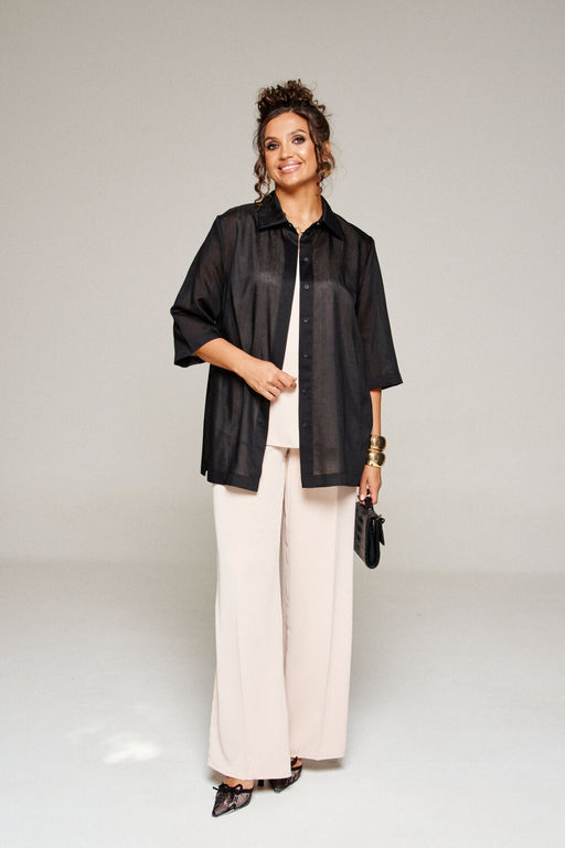 Костюм Beautiful Free 6359 бежевый+чёрный