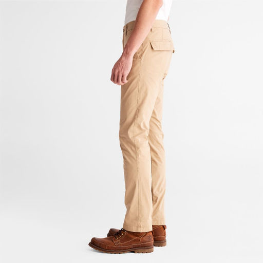 Мужские брюки Timberland Chino Pant Slim Poplin Sargent Lake Straight Super Light Weight бежевые фото 4
