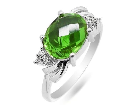 Кольцо из серебра султанит, Манон