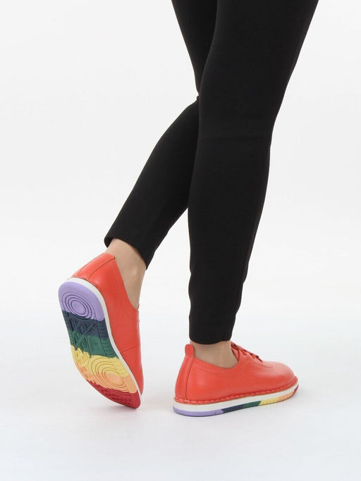 03-XKL23-018 CORAL Полуботинки женские (натуральная кожа)