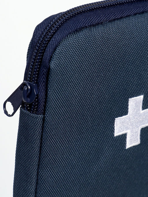 Косметичка-аптечка походная на молнии, с отделами, на подкладке, тёмно-синяя