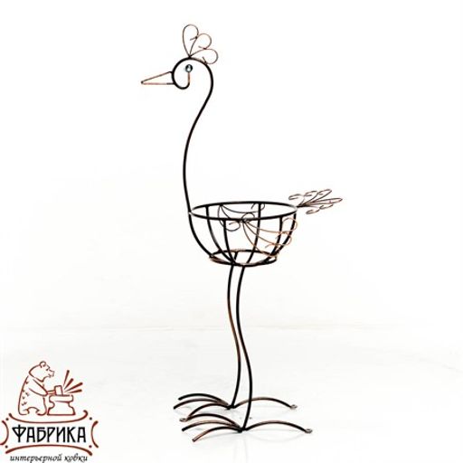 Цветочница Птица большая 95-002-BG - Фабрика интерьерной ковки фото 2