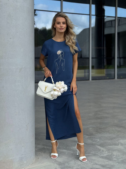 Платье DilanaVIP 2100 синий - Dilana vip фото 5