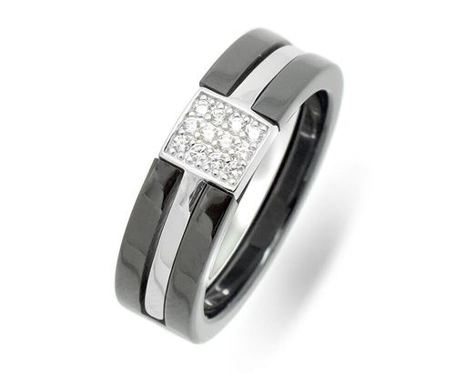 Кольцо из серебра керамика, МКВ50