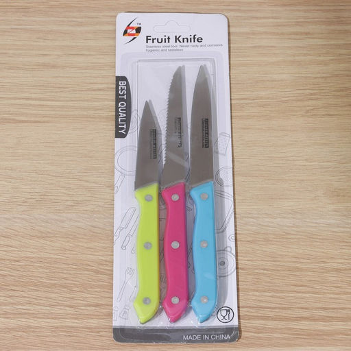 Набор кухонных ножей Доляна Кулинарные изыски, 3 предмета, лезвие 19 см, 22 см, 23 см, цвет МИКС  фото 3