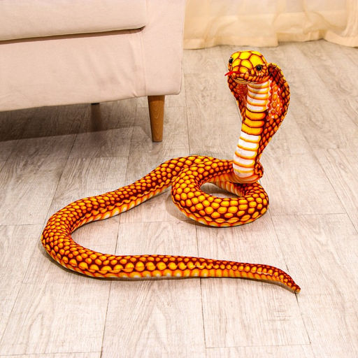 Мягкая игрушка Змея. Кобра, 200 см, цвет жёлтый - Simaland фото 6