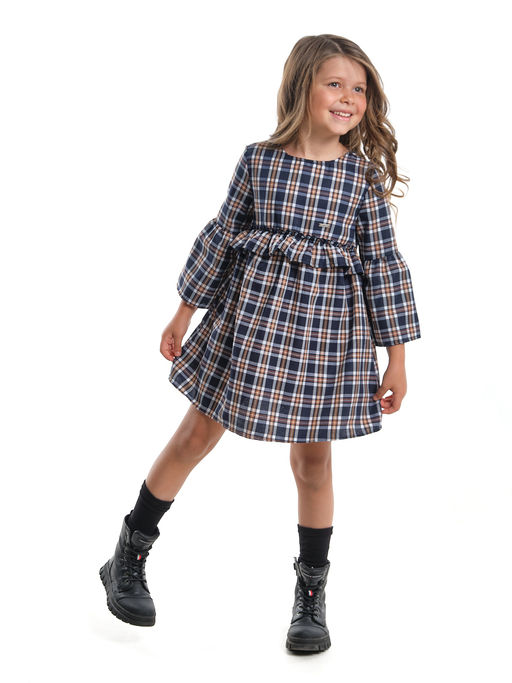 Платье для девочки клетка нарядная детская одежда малышам UD 7879 клетка - Mini maxi фото 8