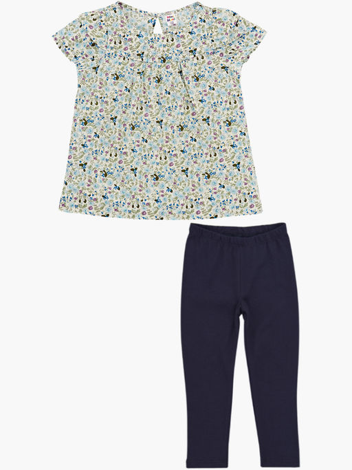 Комплект для девочки детский сад UD 1841 зеленые цветочки - Mini maxi фото 5