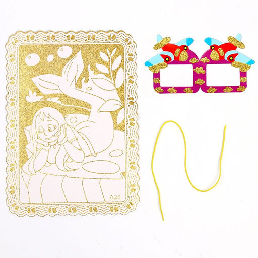 Набор для творчества: аппликация EVA крошкой и раскраска + маска на резинке Живоные - Simaland фото 6