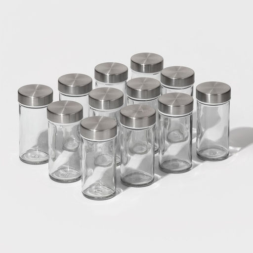 Набор баночек для специй Magistro «Модерн», на подставке, 12 шт., стекло